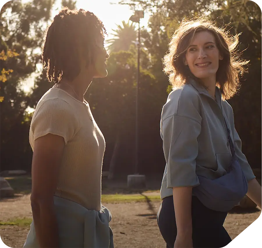 Megan fitness enthusiast with a friend